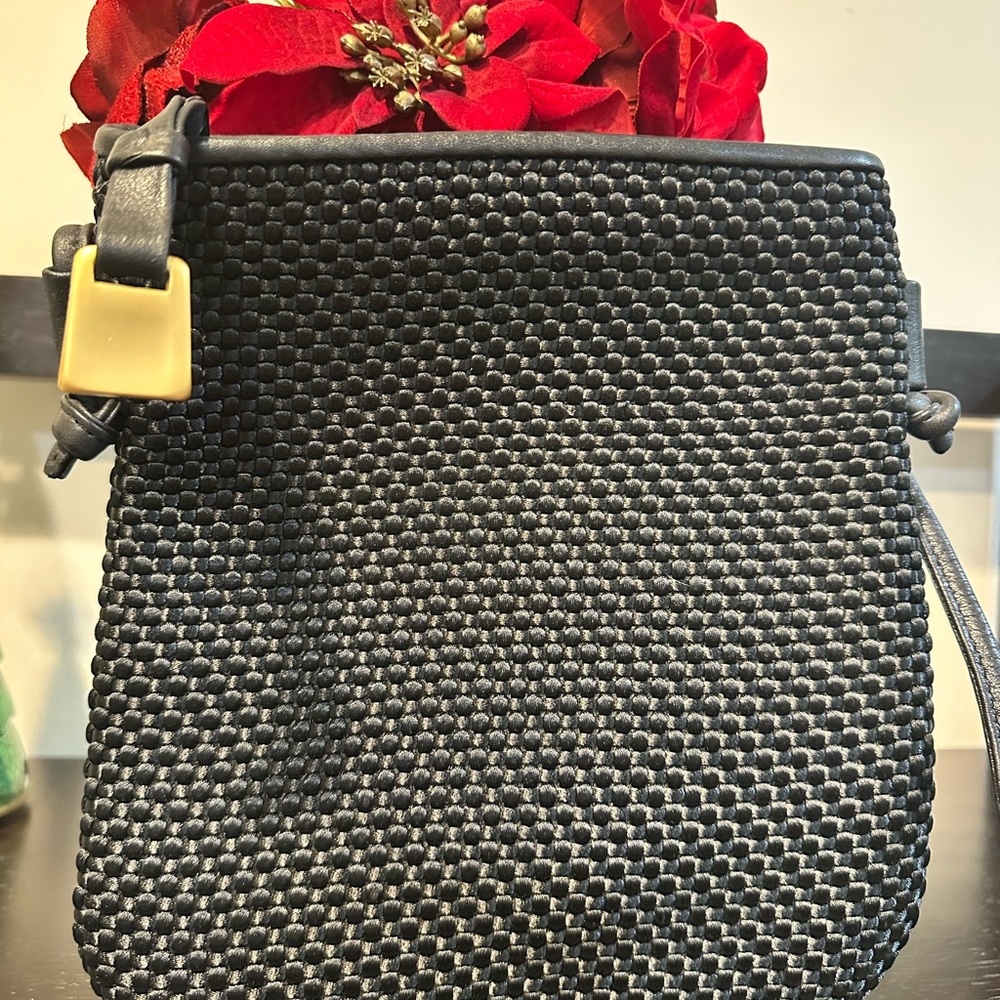 Americana by Sharif Black Gold Woven Crossbody - Picture 10 of 13